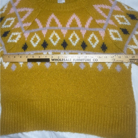 A New Day Mustard and Pink Geometric Sweater - Size XL - Picture 8 of 8